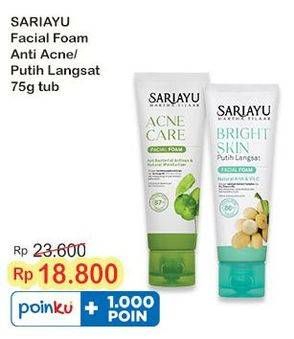 Promo Harga Sariayu Facial Foam Acne Care, Putih Langsat 75 gr - Indomaret
