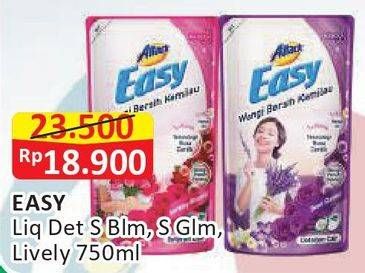 Promo Harga ATTACK Easy Detergent Liquid Lively Energetic, Sweet Glamour, Sparkling Blooming 750 ml - Alfamart