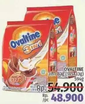 Promo Harga OVALTINE 3 In 1 per 18 sachet 33 gr - LotteMart