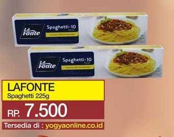 Promo Harga LA FONTE Spaghetti 10 225 gr - Yogya