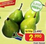 Promo Harga Pear Packham per 100 gr - Superindo