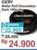 Promo Harga CHOCOLATOS Wafer Roll Cokelat Dark 190 gr - Indomaret