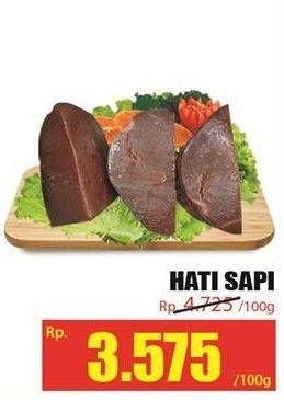 Promo Harga Beef Liver (Hati Sapi) per 100 gr - Hari Hari