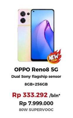 Promo Harga Oppo Reno8 5G 8GB + 256GB  - Erafone