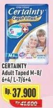 Promo Harga Certainty Adult Diapers L10, L7, M10, M8 7 pcs - Alfamart