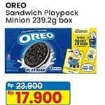 Promo Harga Oreo Biskuit Vanilla Choco Playpack Minion 239 gr - Indomaret