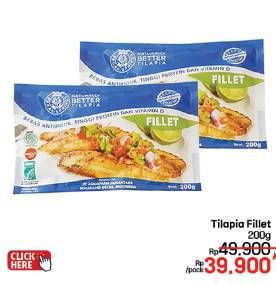 Promo Harga Ikan Fillet Tilapia 200 gr - LotteMart