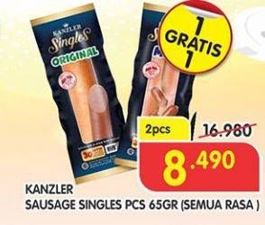 Promo Harga KANZLER Sosis Single All Variants per 2 pouch 65 gr - Superindo