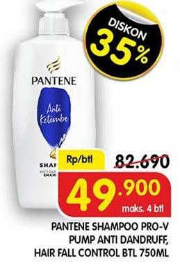 Promo Harga PANTENE Shampoo Hair Fall Control 750 ml - Superindo