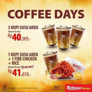 Promo Harga Richeese Factory Rich Coffee and Donut  - Richeese Factory