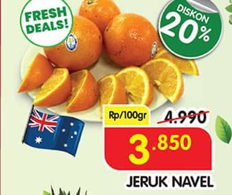 Promo Harga Jeruk Navel per 100 gr - Superindo