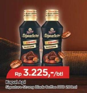 Promo Harga KAPAL API Kopi Signature Drink Strong Black Coffee 200 ml - TIP TOP