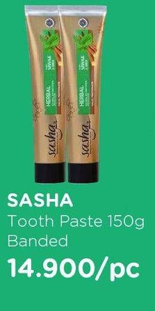 Promo Harga SASHA Toothpaste All Variants 150 gr - Watsons