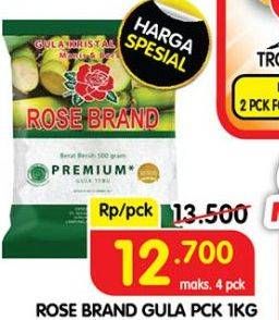 Promo Harga Rose Brand Gula Kristal Putih Premium 1000 gr - Superindo