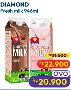 Promo Harga Diamond Fresh Milk 946 ml - Hypermart