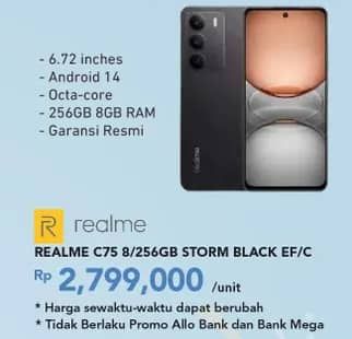 Promo Harga Realme C75 8/256 GB  - Carrefour