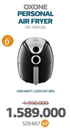 Promo Harga Oxone OX-199N | Air Fryer  - Electronic City