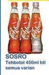 Promo Harga SOSRO Teh Botol All Variants per 2 botol 450 ml - Indomaret