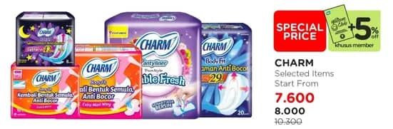 Promo Harga Charm Body Fit Extra Maxi 20 pcs - Watsons