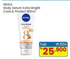 Promo Harga Nivea Body Serum Extra White Care Protect 180 ml - Indomaret