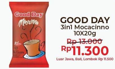 Promo Harga Good Day Instant Coffee 3 in 1 Mocacinno per 10 sachet 20 gr - Alfamart