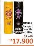 Promo Harga SUNSILK Shampoo Black Shine, Soft And Smooth 170 ml - Alfamidi