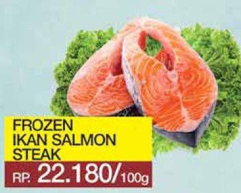 Promo Harga Salmon Steak per 100 gr - Yogya