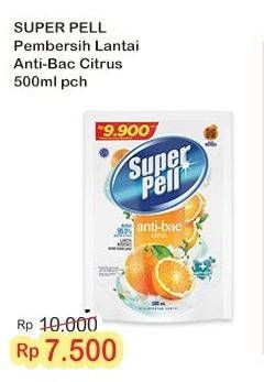 Promo Harga Super Pell Pembersih Lantai Anti Bac Citrus 500 ml - Indomaret
