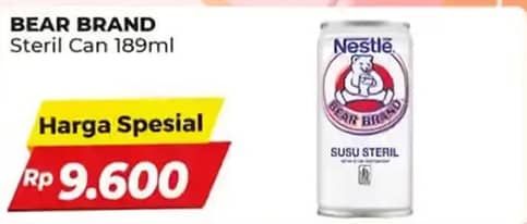 Promo Harga Bear Brand Susu Steril 189 ml - Alfamart