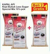 Promo Harga Kapal Api Kopi Bubuk Special Mix Less Sugar 10 pcs - Indomaret
