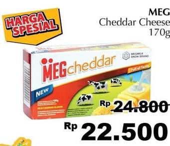 Promo Harga MEG Cheddar Cheese 170 gr - Giant