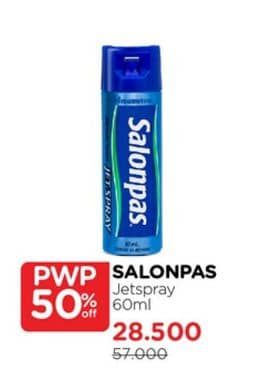 Promo Harga Salonpas Jet Spray 60 ml - Watsons