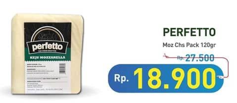 Perfetto Keju Mozzarella 120 gr Diskon 31%, Harga Promo Rp18.900, Harga Normal Rp27.500