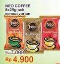 Promo Harga Neo Coffee 3 in 1 Instant Coffee All Variants per 6 pcs 25 gr - Indomaret