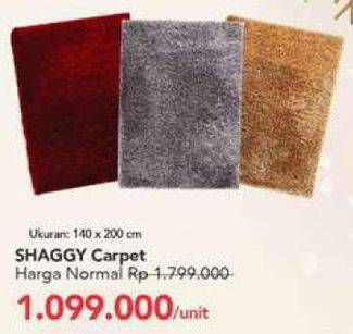 Promo Harga Karpet SHaggy 140x200cm  - Carrefour