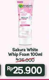 Promo Harga GARNIER Sakura White Gentle Deep Whip Foam 100 ml - Alfamart