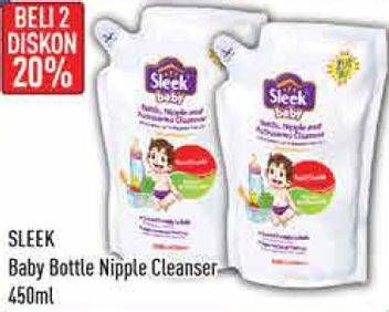 Promo Harga SLEEK Baby Bottle, Nipple and Accessories Cleanser 450 ml - Hypermart