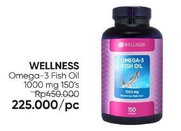 Promo Harga Wellness Omega 3 Fish Oil 1000mg 150 pcs - Guardian
