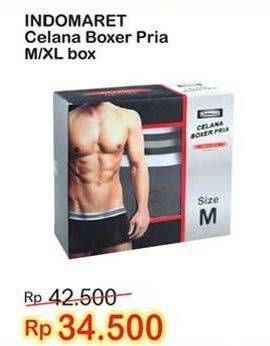 Promo Harga INDOMARET Celana Boxer Pria M, XL 1 pcs - Indomaret