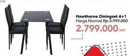 Promo Harga Dining Set Hawthorne 4+1  - Carrefour