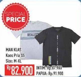 Promo Harga MAN KLAS Kaos Pria S/S M-XL  - Hypermart