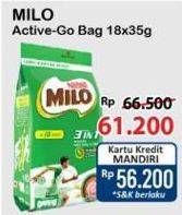 Promo Harga Milo ActivGo 3in1 per 18 sachet 35 gr - Alfamart