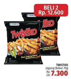 Promo Harga TWISTKO Snack Jagung Bakar per 2 pouch 70 gr - LotteMart