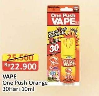 Promo Harga Fumakilla Vape One Push Orange 30 Hari 10 ml - Alfamart