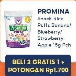 Promo Harga PROMINA Puffs Blueberry, Pisang, Strawberry Apple 15 gr - Indomaret