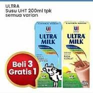 Promo Harga Ultra Milk Susu UHT All Variants 200 ml - Indomaret
