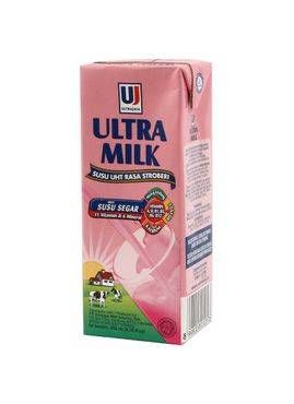 Promo Harga Ultra Milk Susu UHT Stroberi 200 ml - Indomaret