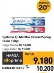 Promo Harga Systema Toothpaste Menthol Breeze, Spring Fresh 190 gr - Carrefour