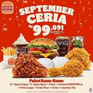 Promo Harga September Ceria  - Burger King