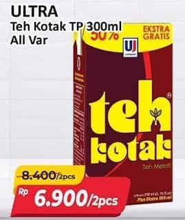 Promo Harga Ultra Teh Kotak All Variants 300 ml - Alfamart